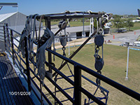 Hoist for moving the scaffolding